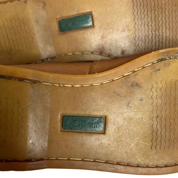 L.L. Bean Mens Loafers Shoes Brown Slip On Size 9 D - Picture 9 of 10